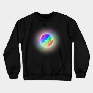 Glowing Rainbow Gradient Full Moon Crewneck Sweatshirt